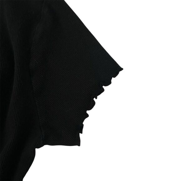 Reformation Women's XS Black Cropped Lowen Tee Short Sleeve Casual Top - Picture 8 of 11